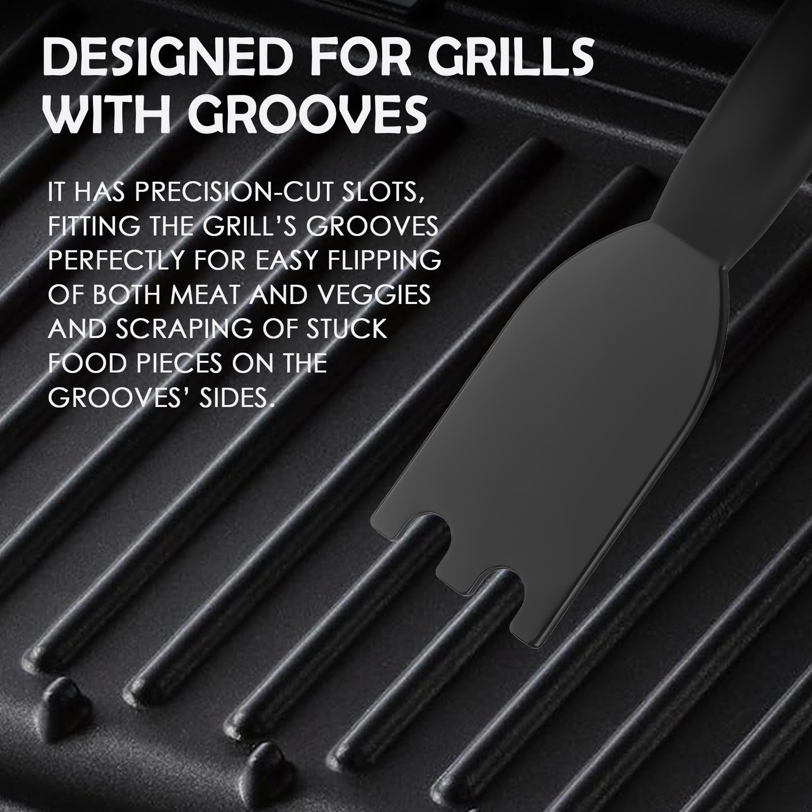 Gegraterwa heat-resistant nylon scraper withstands up to 400°F during cleaning.