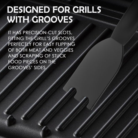 Gegraterwa heat-resistant nylon scraper withstands up to 400°F during cleaning.