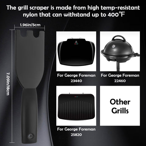 Gegraterwa grill scraper universal compatibility for grooved indoor grills.