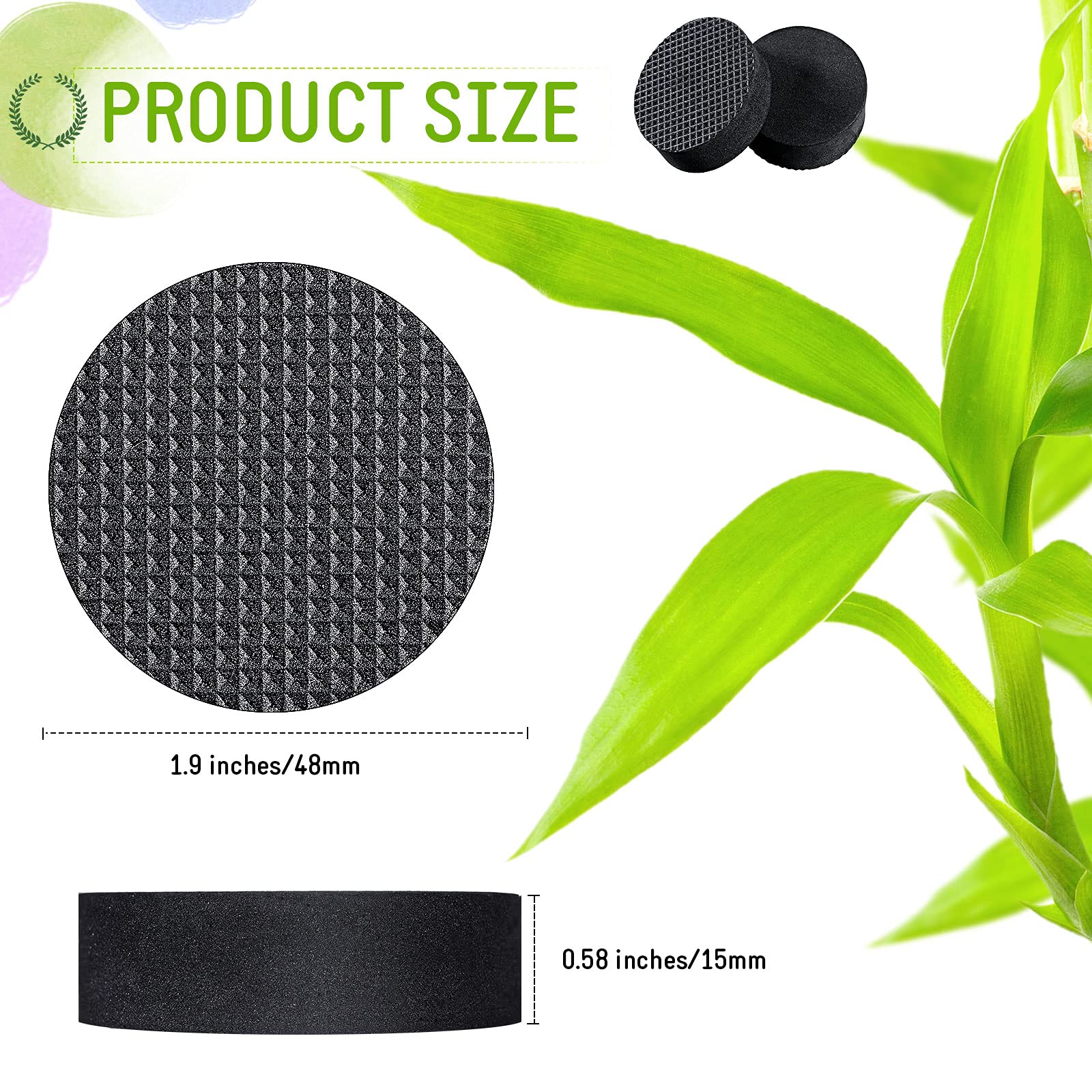 Geiserailie EVA nonslip pad side view demonstrates secure grip on floors.