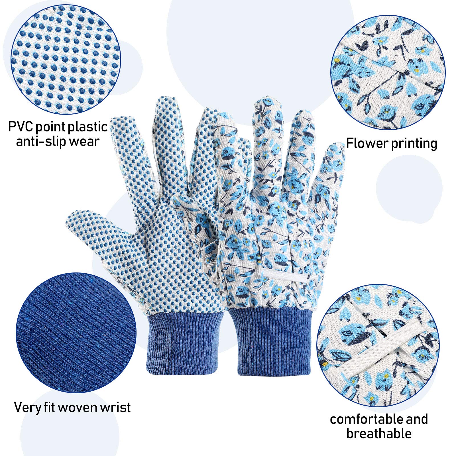 Geiserailie women's garden gloves close-up showing soft material for comfort during planting