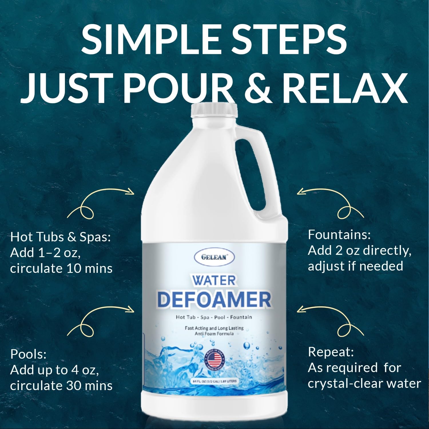Concentrated emulsion from GELEAN disperses for efficient foam control