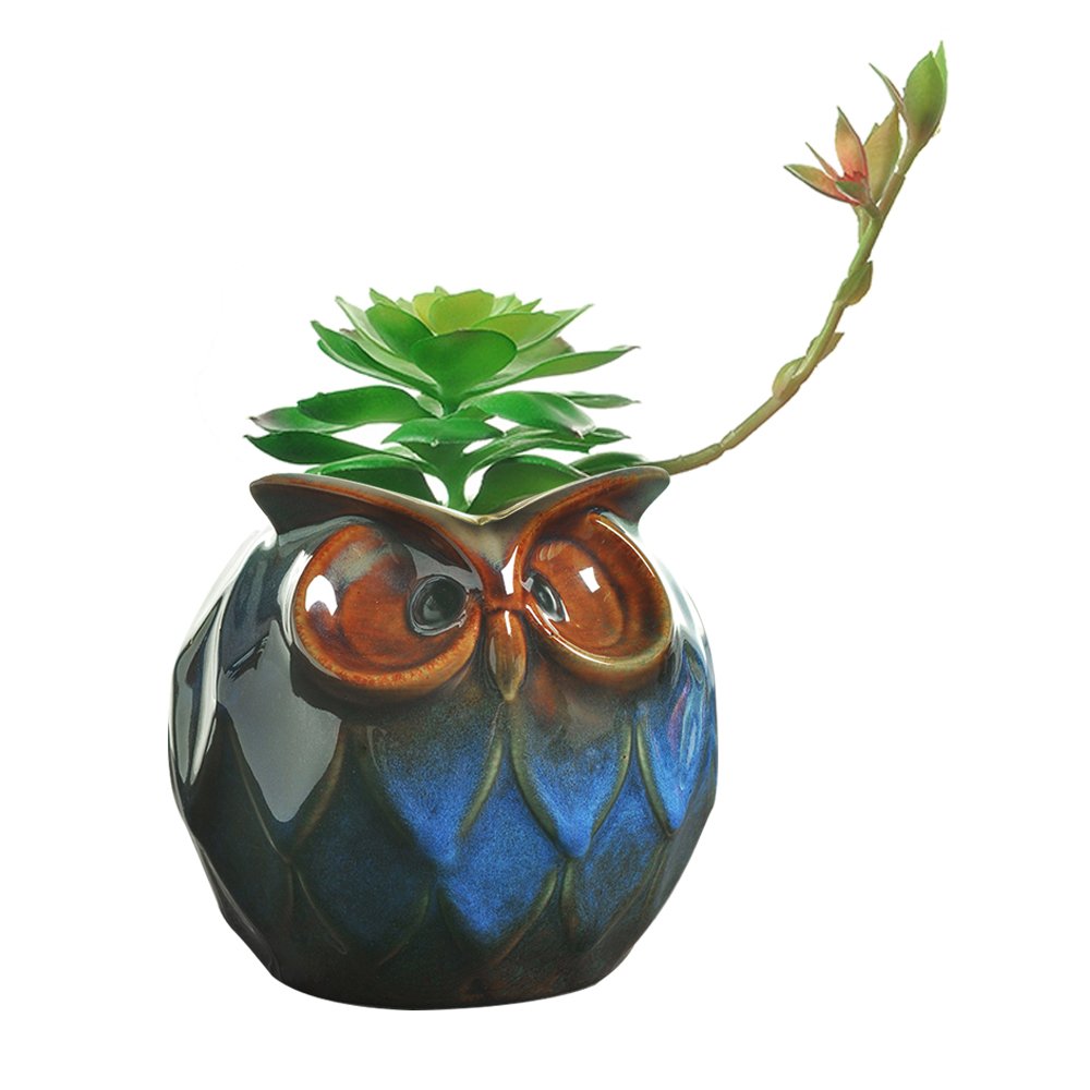 GeLive owl planter makes a gift idea for plant lovers