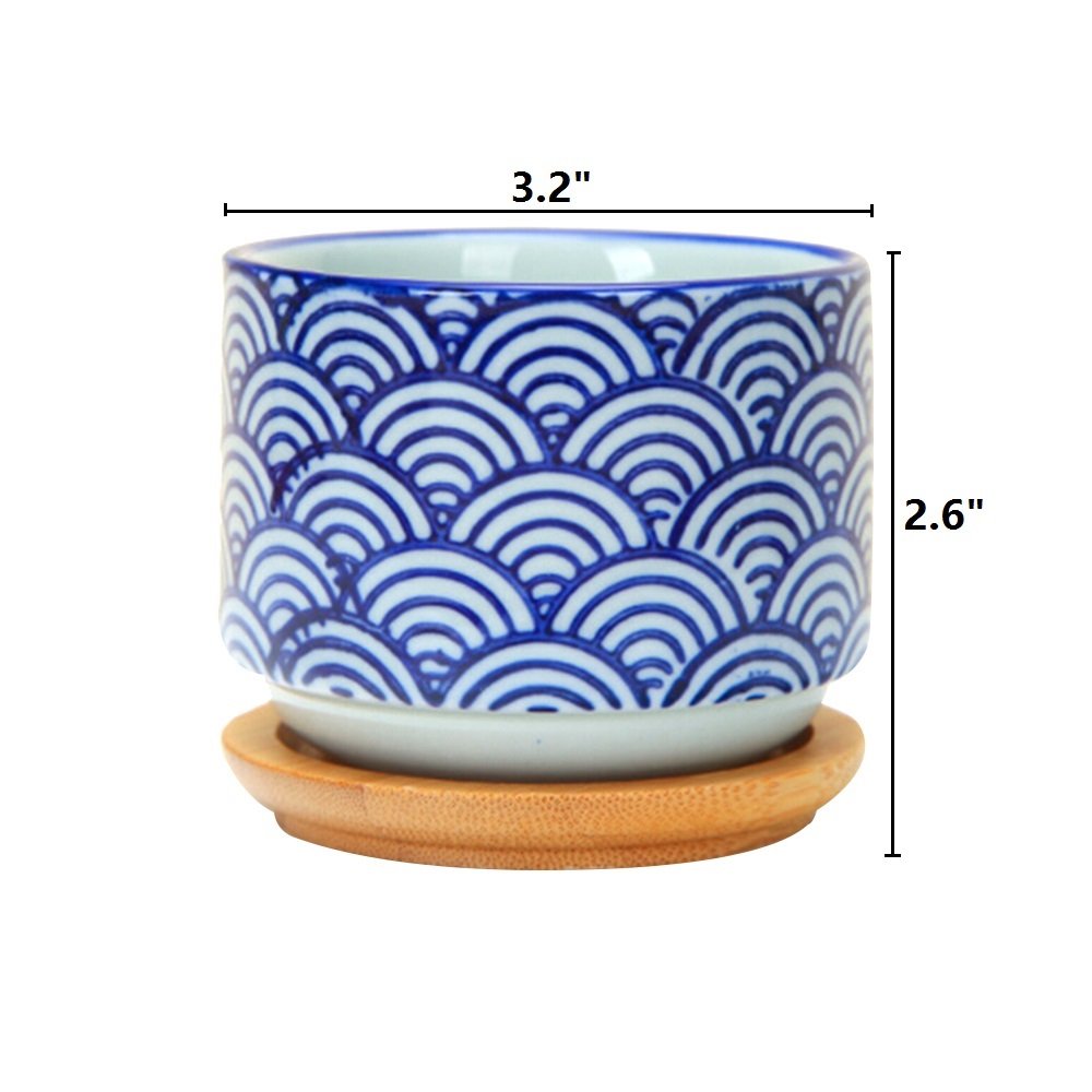GeLive sleek-glazed ceramic planter; elegant finish suits any room.