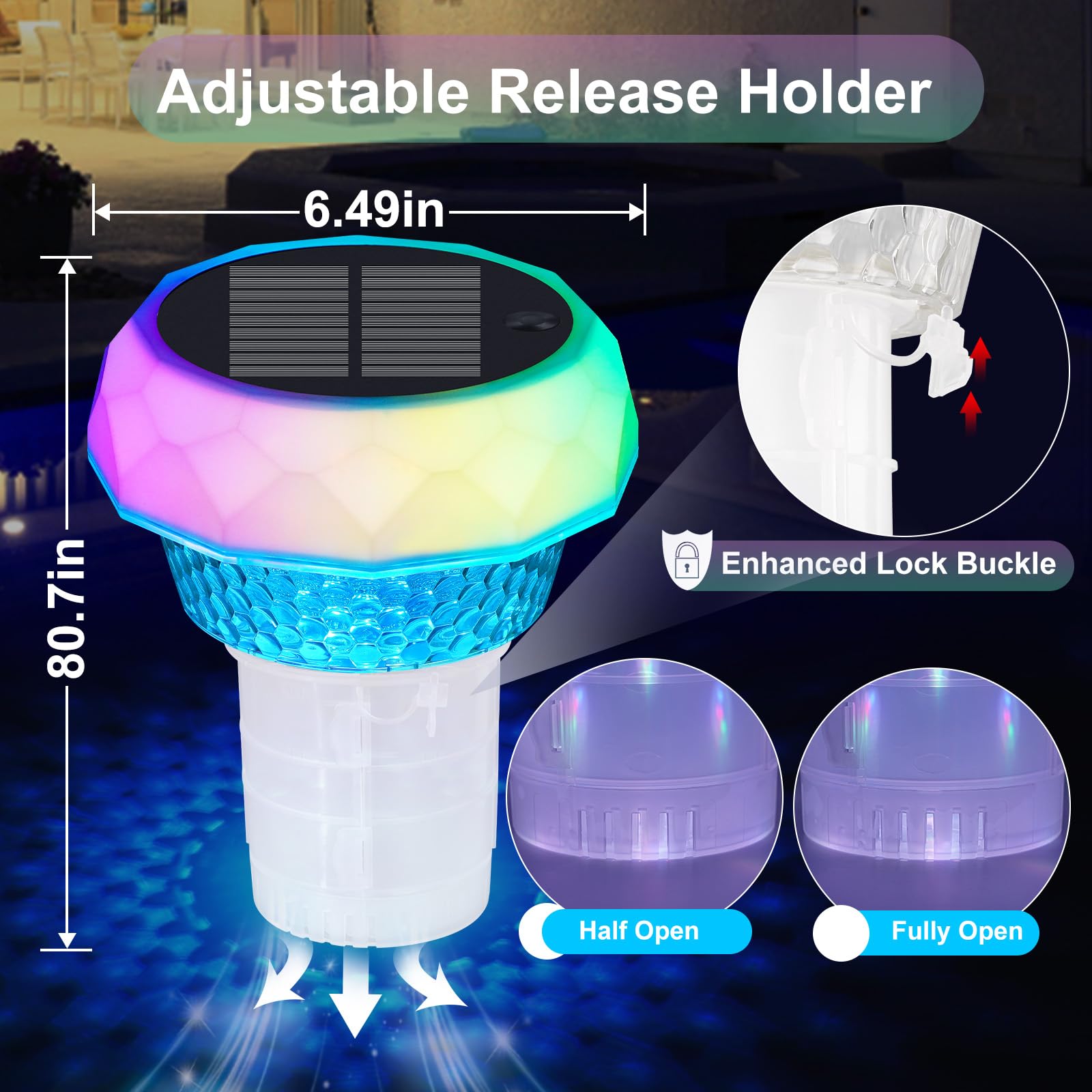 Gemce IP68 waterproof chlorine dispenser built for year-round outdoor use.