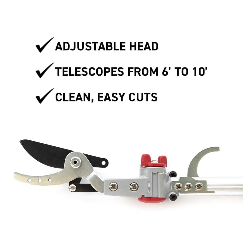 Gemplers extension mechanism enables quick reach without a ladder.