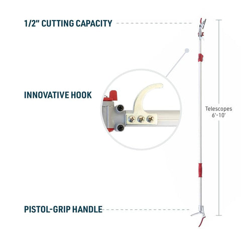 Gemplers pruning capacity of 1/2 inch for clean cuts.