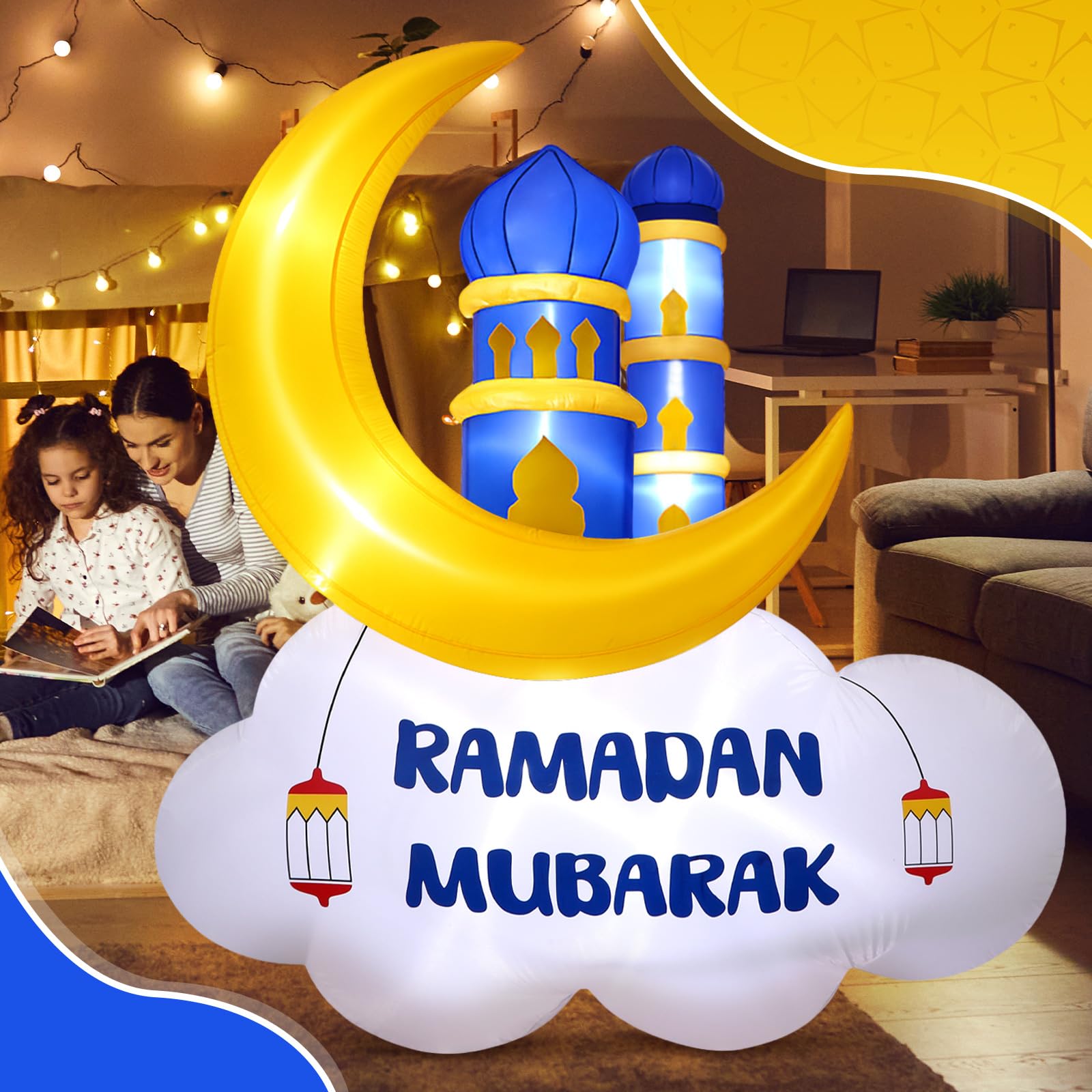 Gemscream mosque design with LED lights creates a festive Ramadan atmosphere