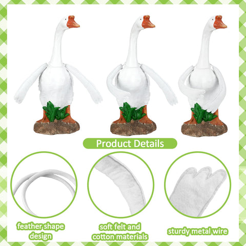 Gemscream poseable goose wings with adjustable wire enable playful posing.