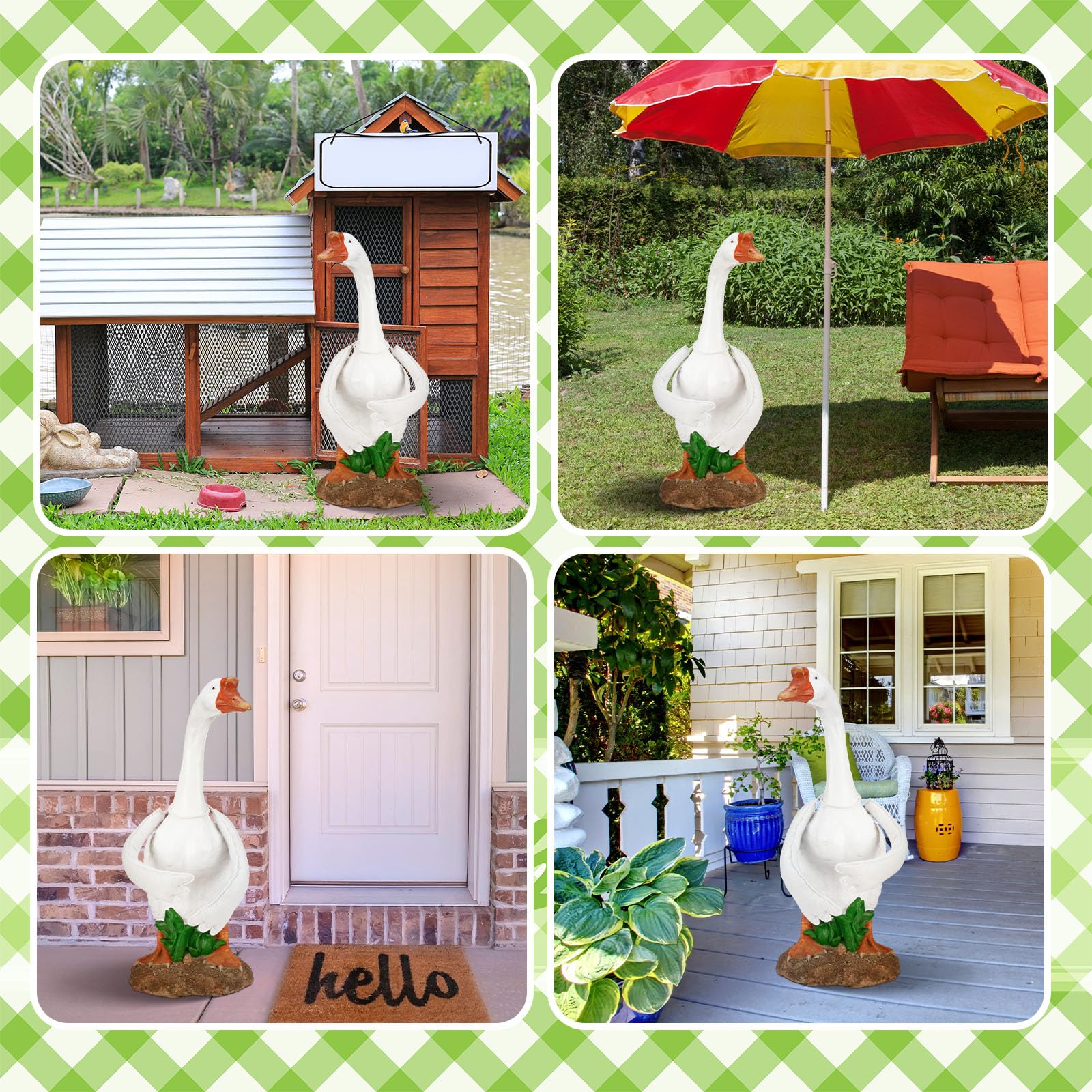 Gemscream poseable goose wings feature soft white felt texture.