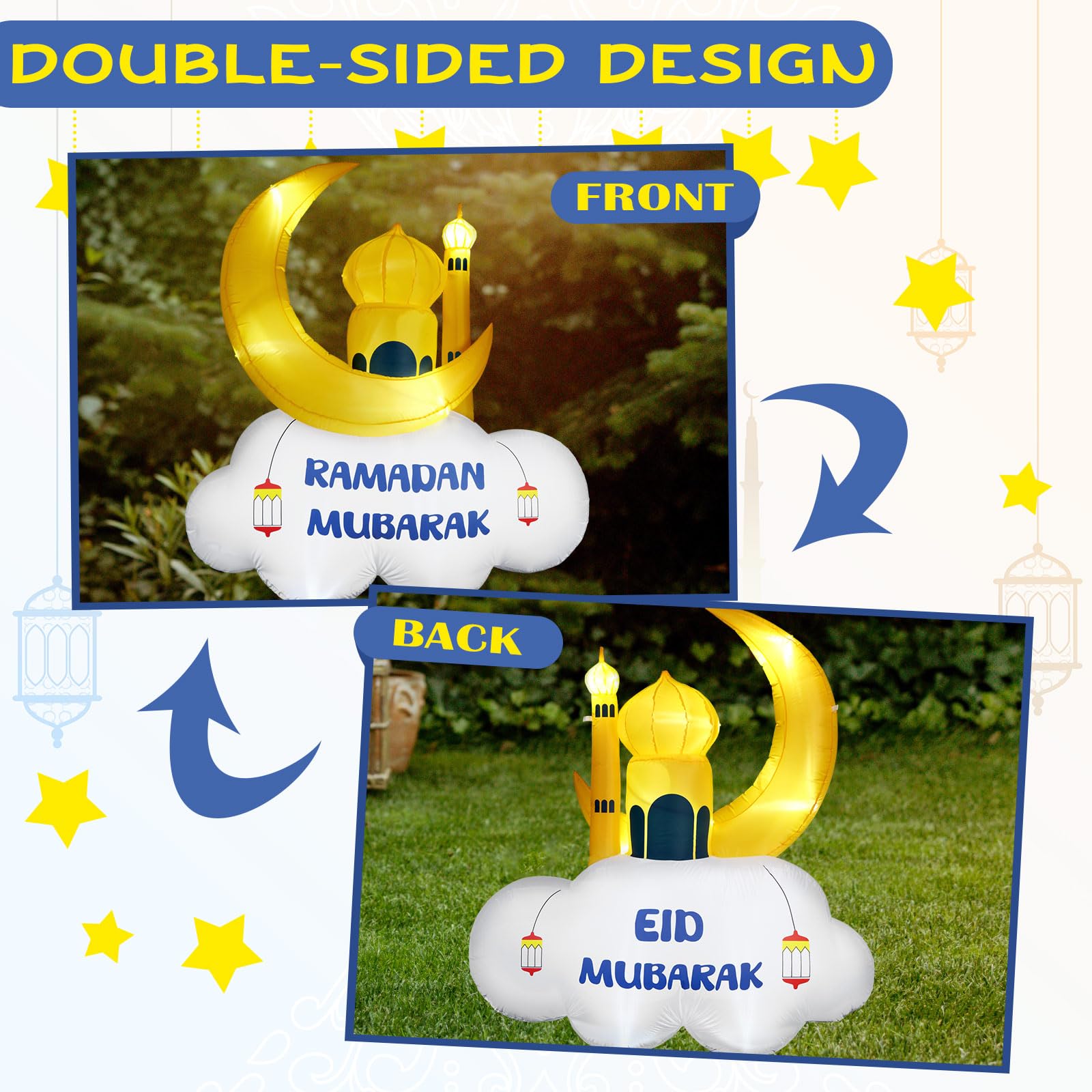 Gemscream mosque design Ramadan outdoor decoration on yard