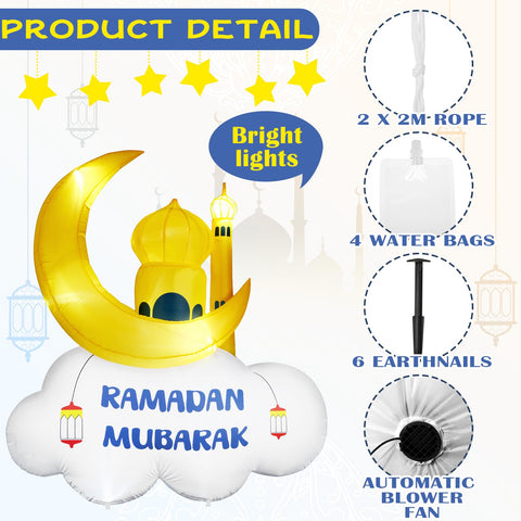 Gemscream Mubarak Eid text inflatable for outdoor celebrations