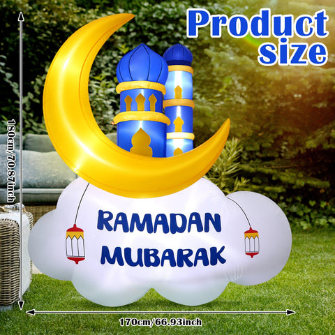 Gemscream outdoor ramadan decoration stands out on lawn and patio