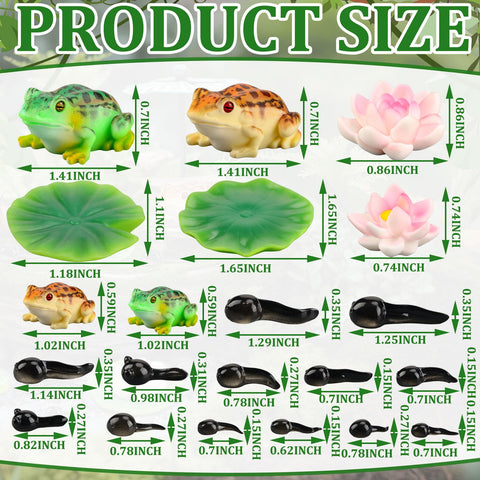 Gemscream resin frogs serve as playful focal points in water features