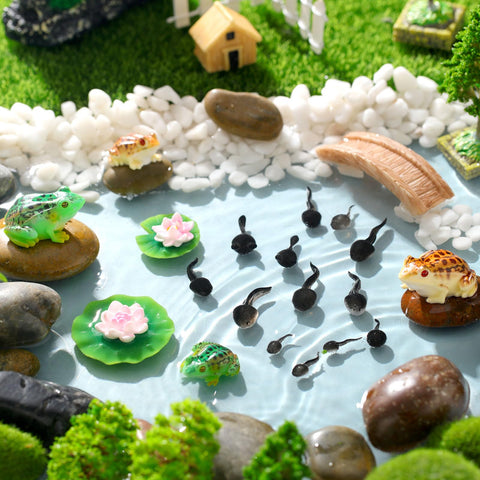 Gemscream resin lily pads create natural ambiance for indoor or outdoor displays