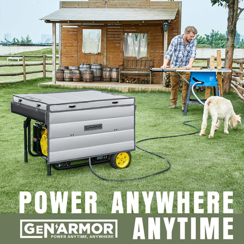 GenArmor universal compatibility fits 4000W–13000W generators.