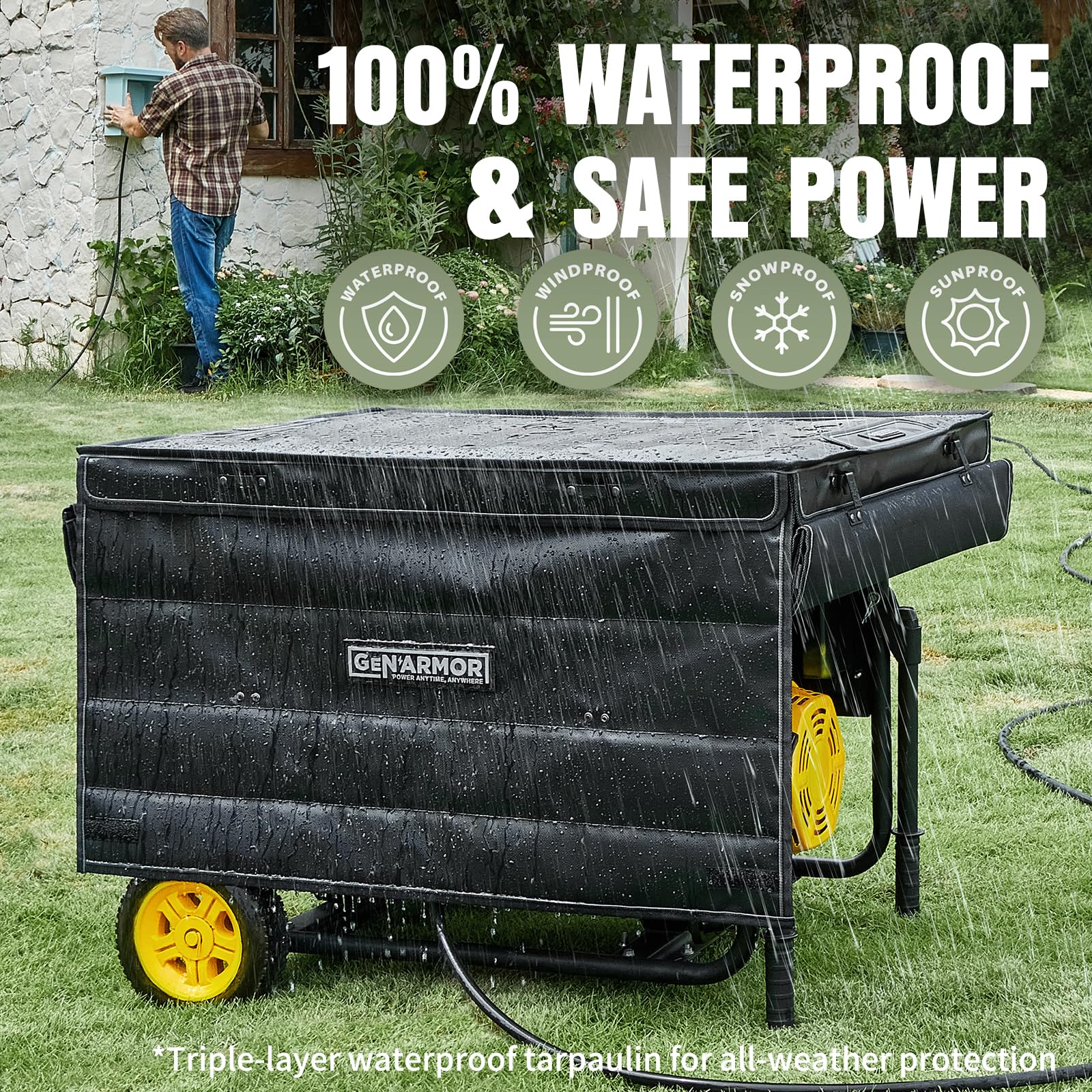 GenArmor integrated frame with bolted design for stable support in wind