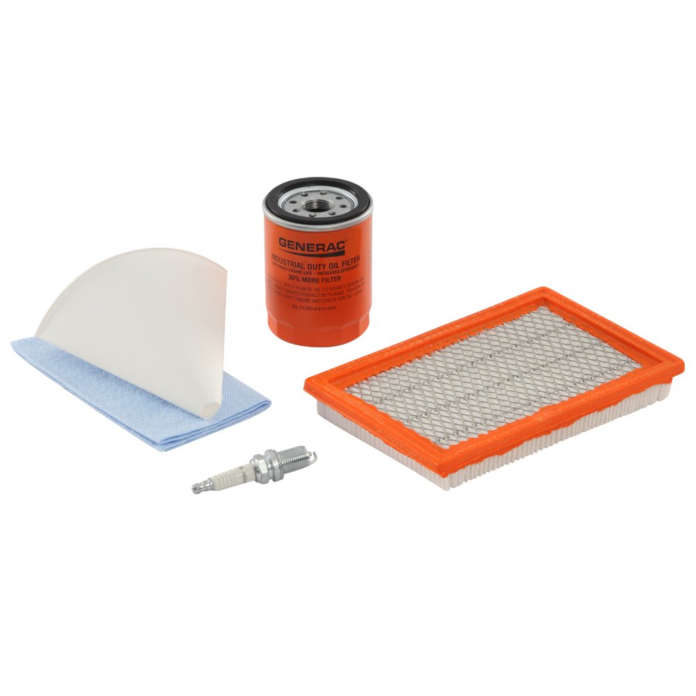 Generac 6482 maintenance kit contents for air-cooled standby generator keep it reliably serviced