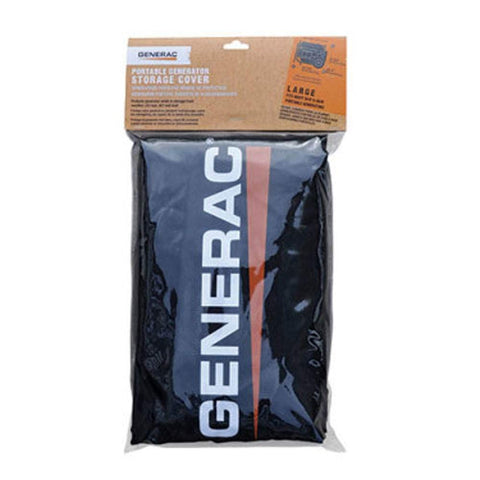 Generac 6811 weather protection cover shielding a generator during storage and travel.