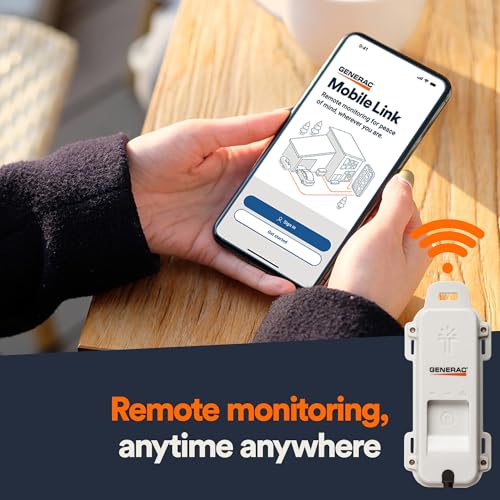 Generac Mobile Link integration enables remote tank monitoring from your phone.