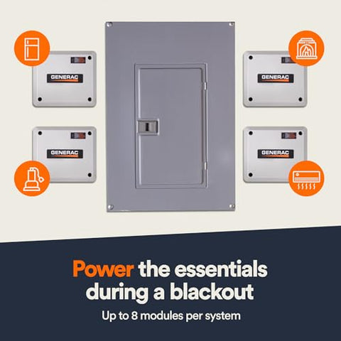 Generac Load Manager LED status display provides quick monitoring.