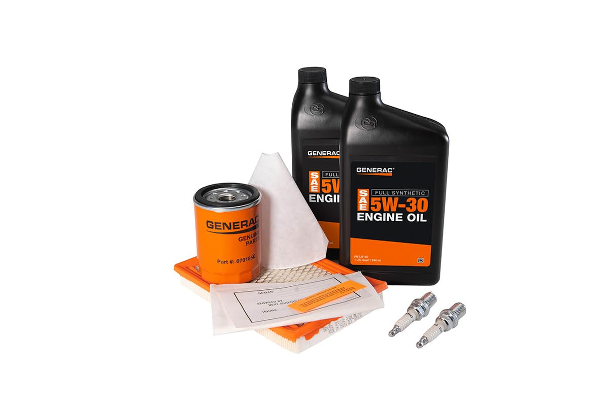 Generac Evolution maintenance kit box for 14-17kW units, ready for service.
