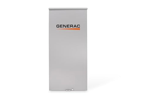 Generac service-rated 200A transfer switch supports reliable home backup.