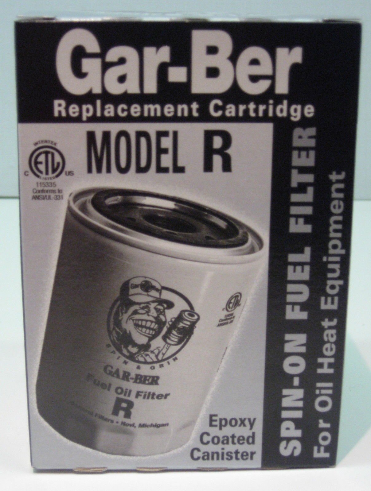General Filters oil 2605-R epoxy-coated can packaging closeup hints at reliability.