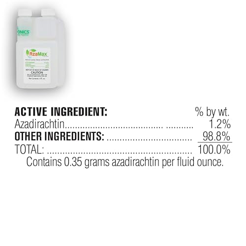 General Hydroponics AzaMax packaging orange broad-spectrum pest control with food-grade formulation.