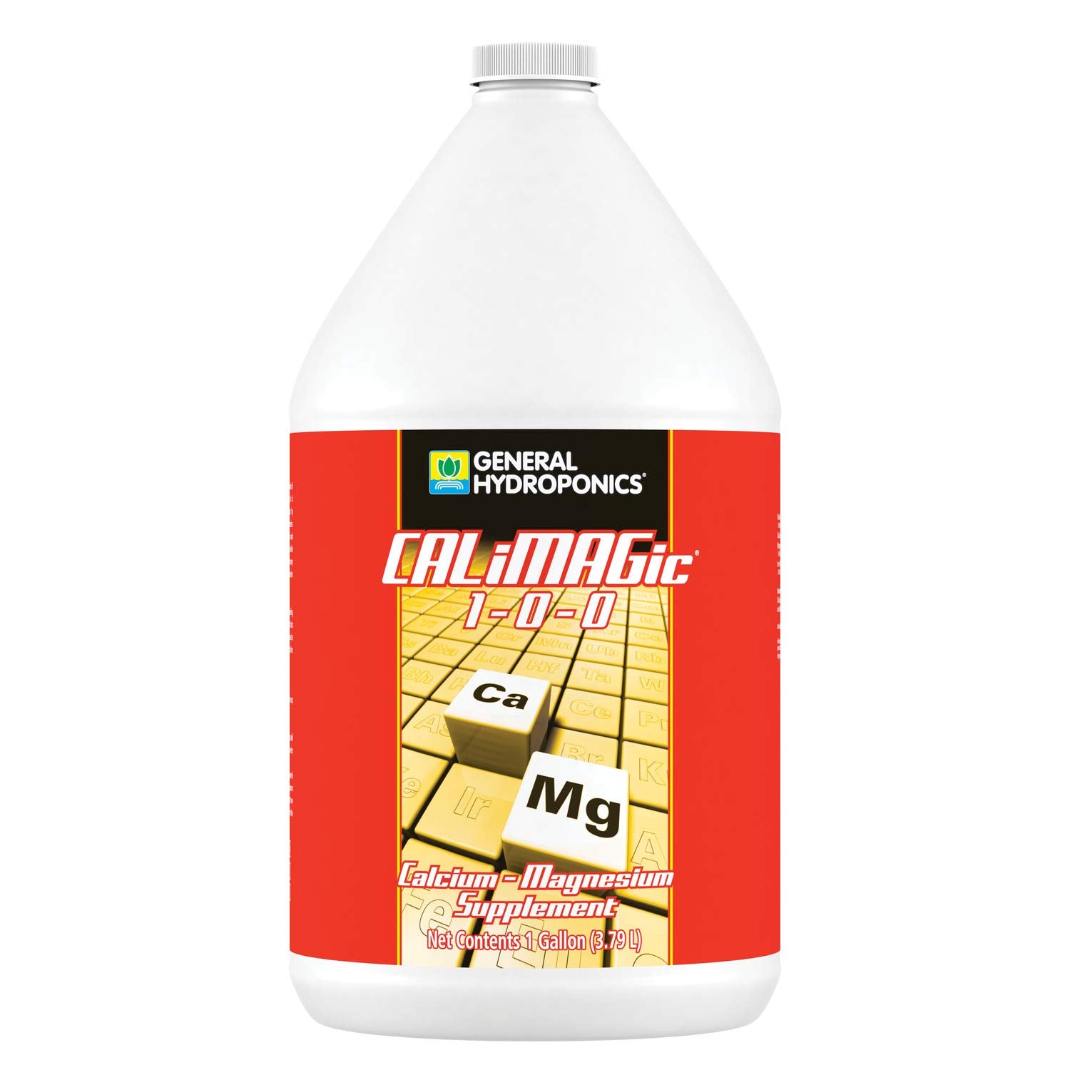 General Hydroponics CALiMAGic bottle ready for nutrient supplementation.