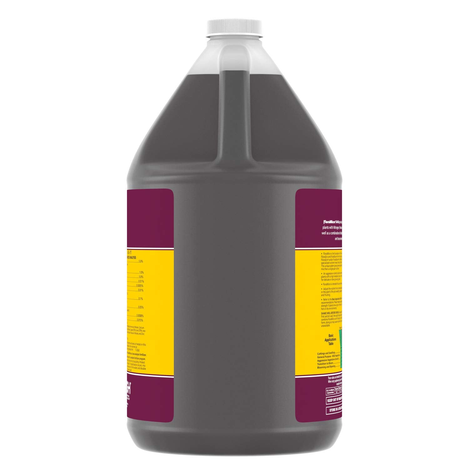 General Hydroponics Flora Micro 5-0-1 pouring action demonstrates easy mixing for hydroponics.