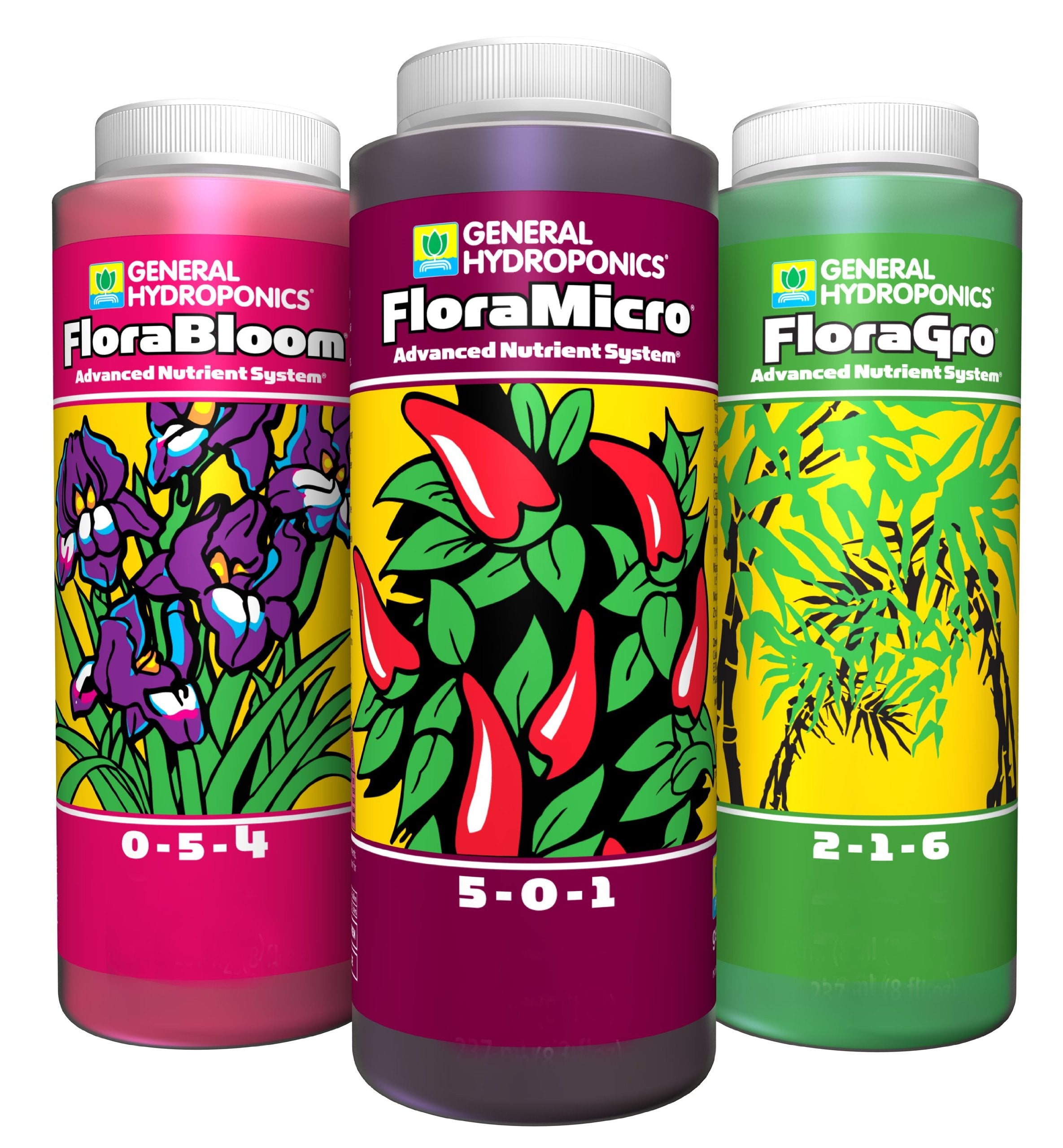 General Hydroponics FloraGro 16oz bottle for hydroponic growth and nutrient management