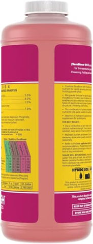 General Hydroponics FloraBloom 0-5-4 bottle used to support blooming nutrition