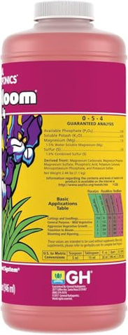 General Hydroponics FloraBloom 0-5-4 being mixed for tailored nutrition