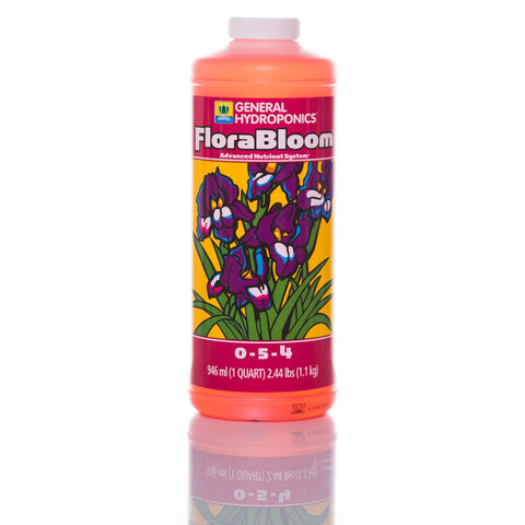 General Hydroponics FloraGro bottle promoting structural growth and healthy foliage.