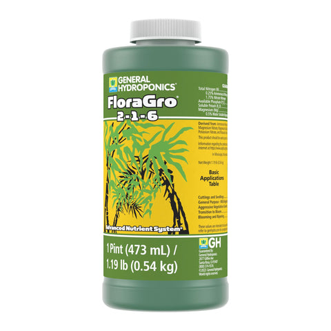 Potted plants thriving in hydroponics after FloraGro application