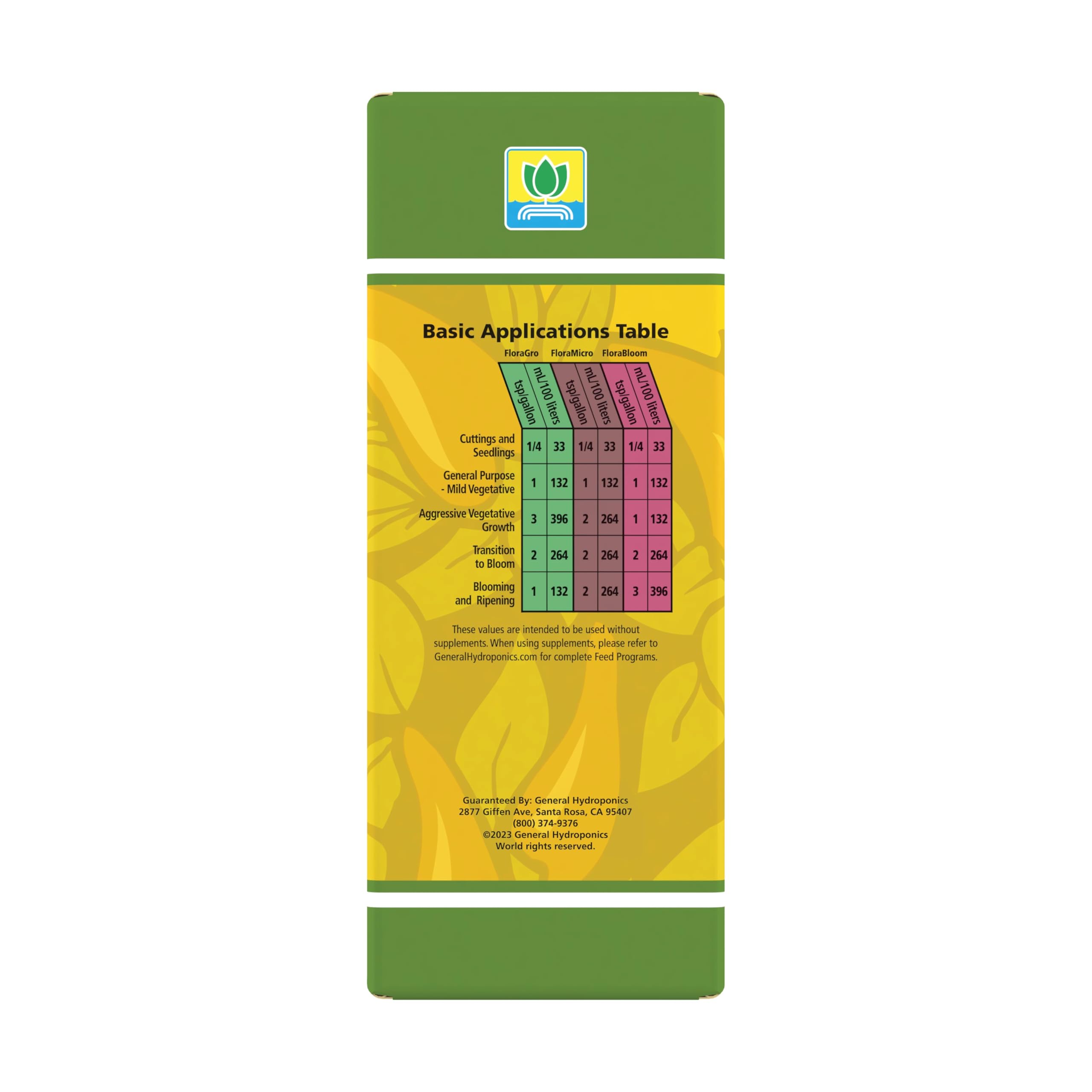 General Hydroponics FloraBloom bottle for flowering and fruiting encouragement