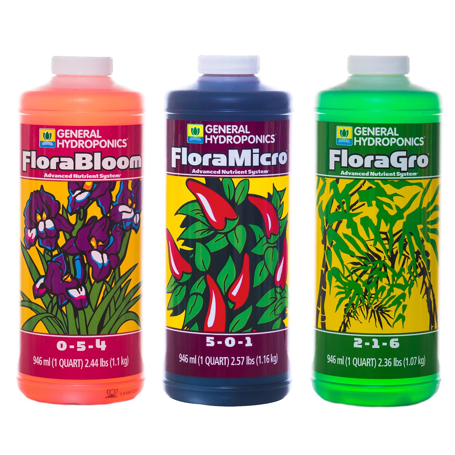 General Hydroponics FloraMicro bottle for precise feeding during all growth stages.
