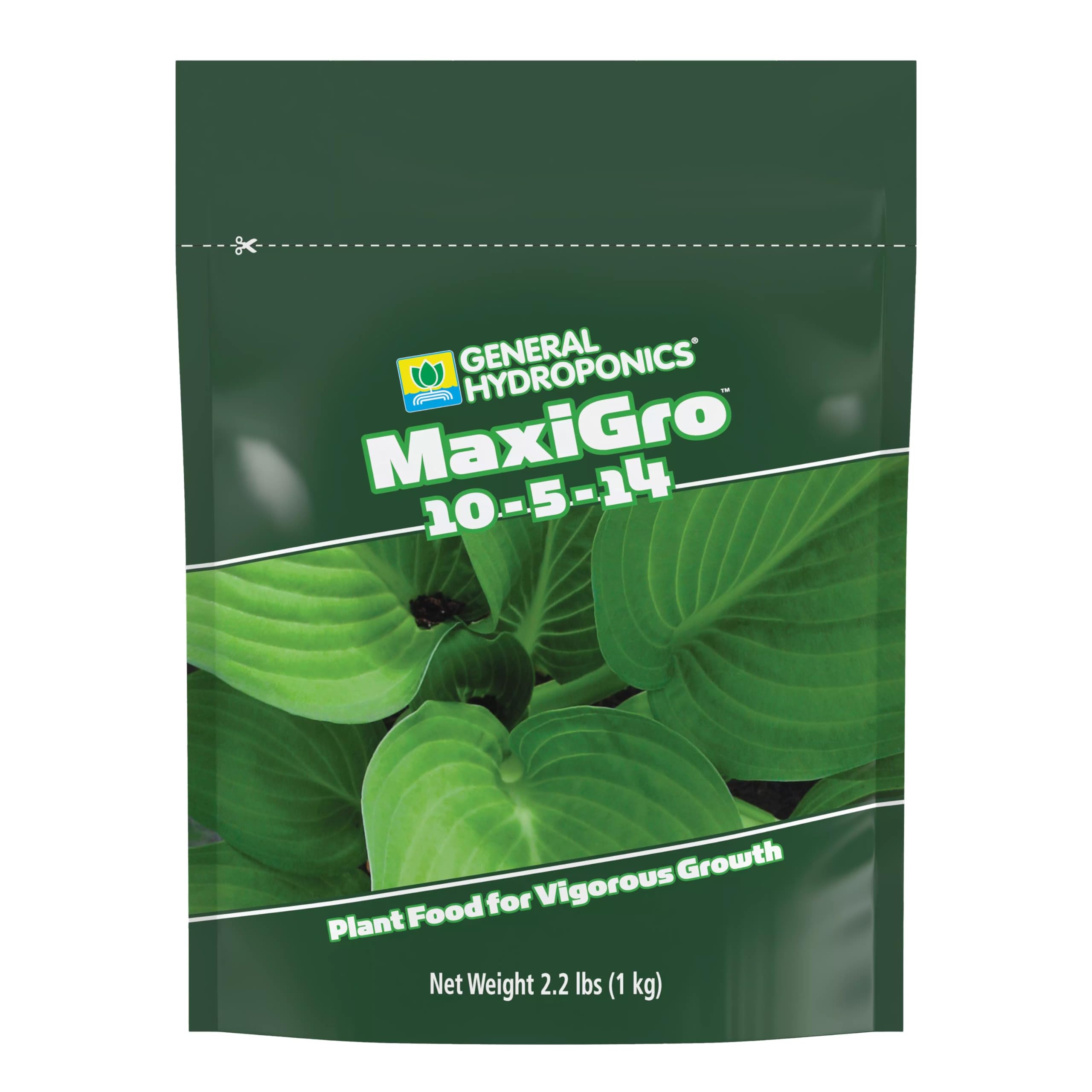 General Hydroponics MaxiGro bottle ready to boost vigorous vegetative growth.