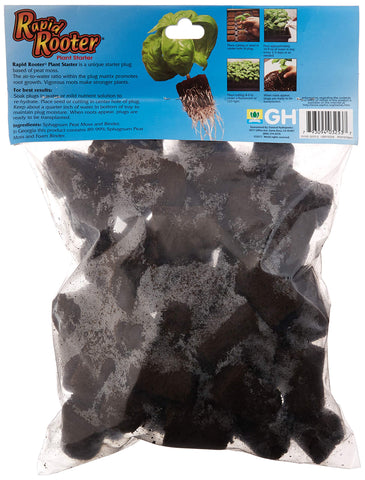 General Hydroponics Rapid Rooter 50-count bag supports reliable propagation.