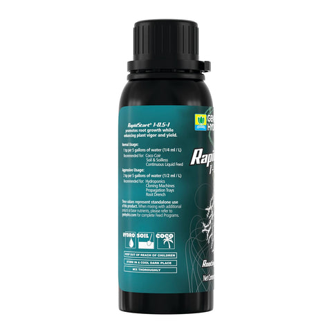 General Hydroponics RapidStart in coco setup shows compatibility with coco coir media