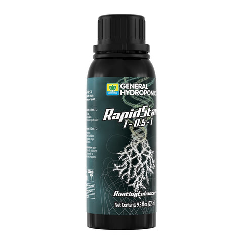General Hydroponics RapidStart stream-dispense demonstrates clean, controlled nutrient delivery