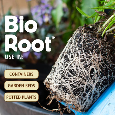 General Organics BioRoot label graphic communicates 0-1-1 formula.