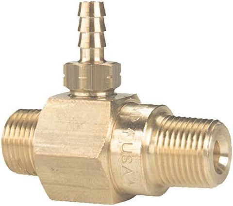General Pump Fixed Chemical Injector 100776 in gold for high draw and precise inline dilution.