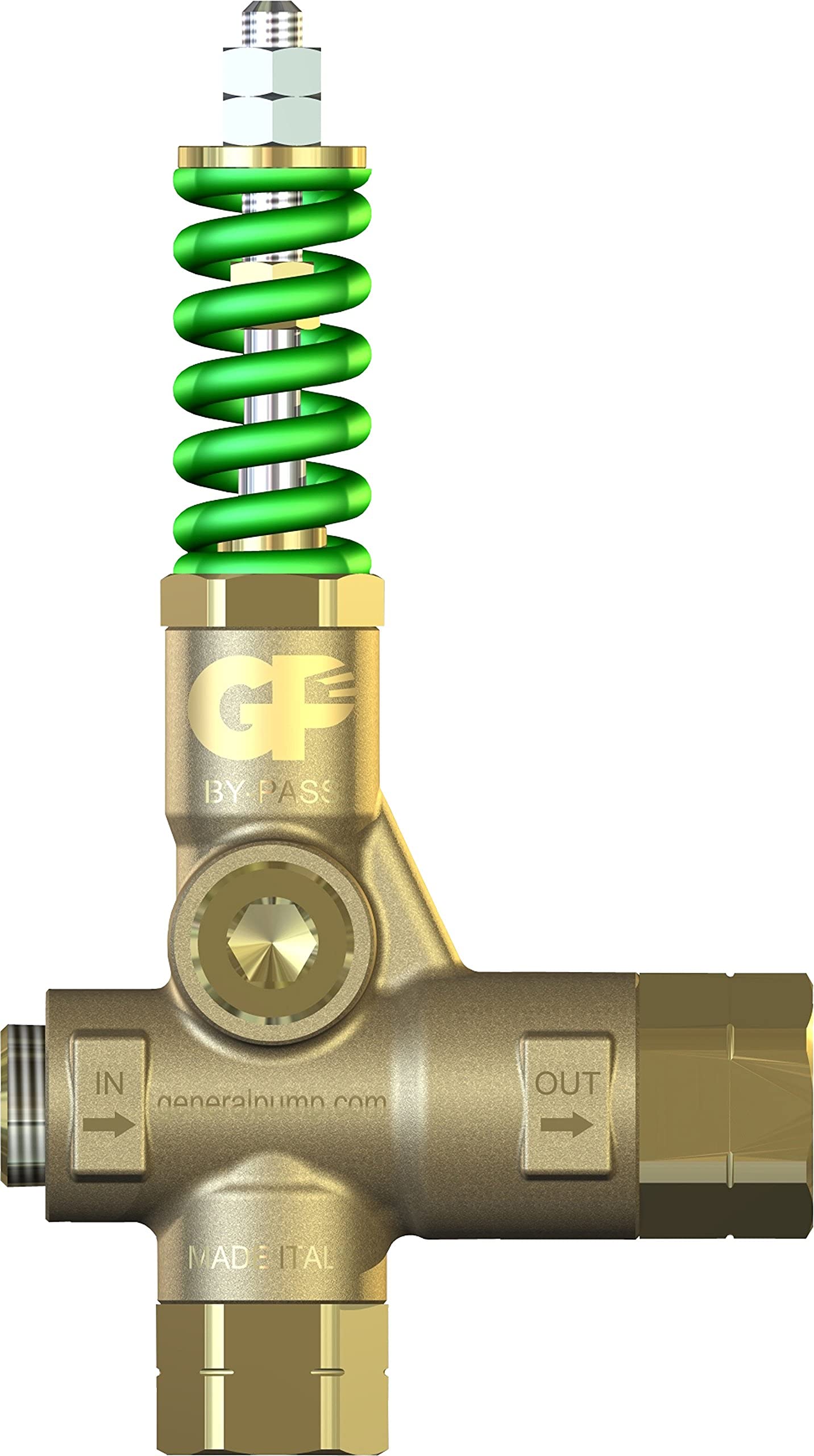 General Pump trapped pressure unloader valve with dual ports for versatile pressure control