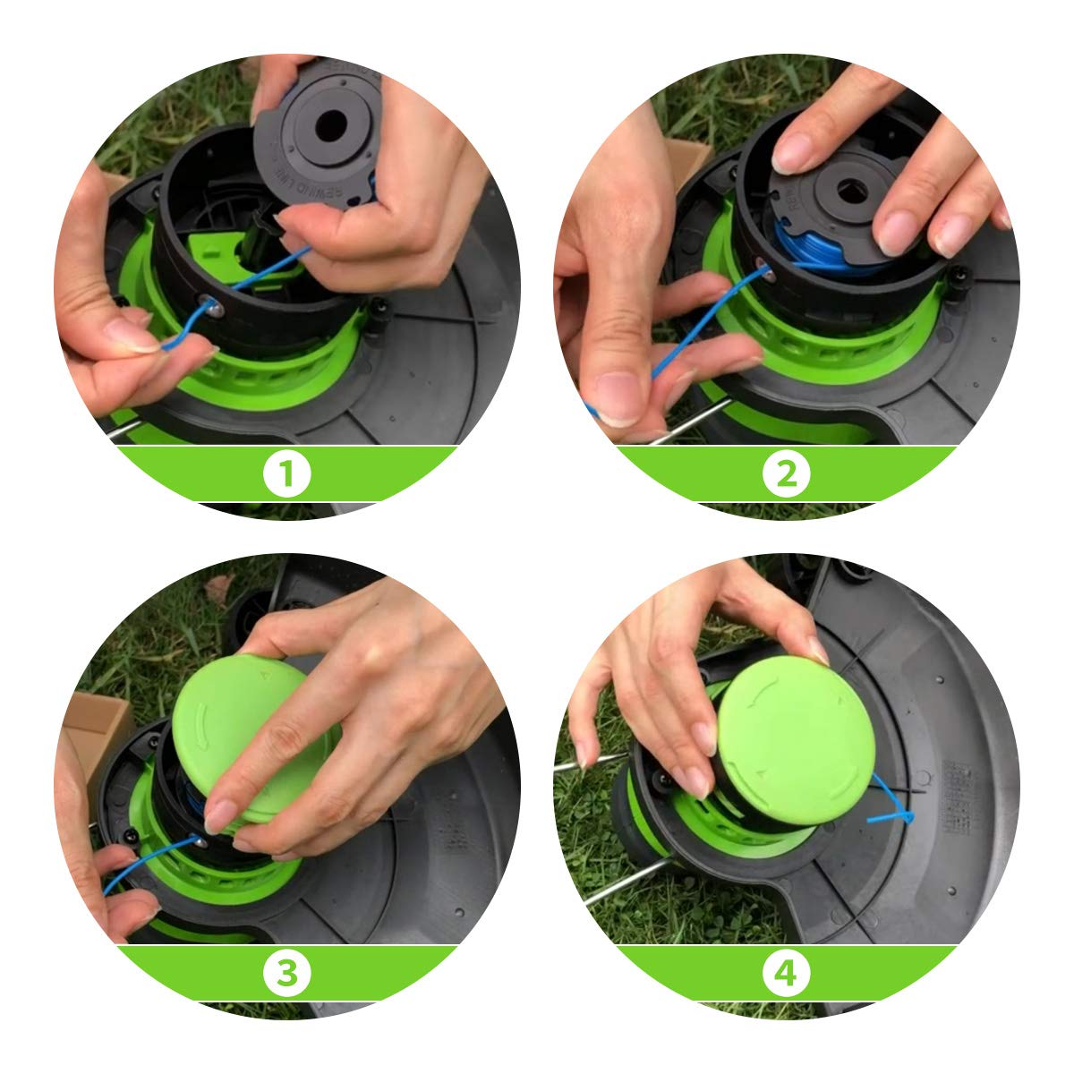 Generep anti-tangle design promotes smooth operation during trimming.
