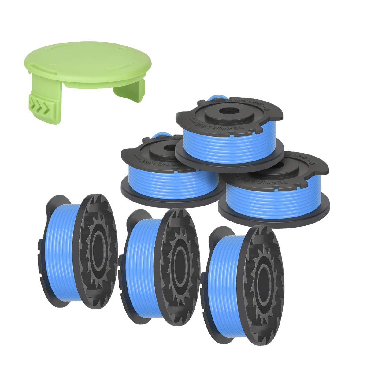 Generep auto feed string trimmer spool in action for Greenworks models.