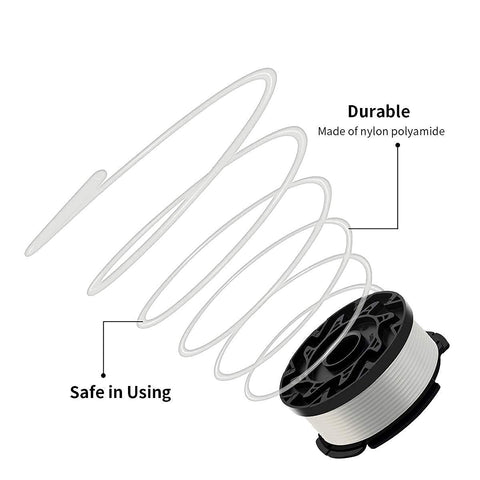 Generep 0.065 inch line with 30 ft length per spool for robust cutting.