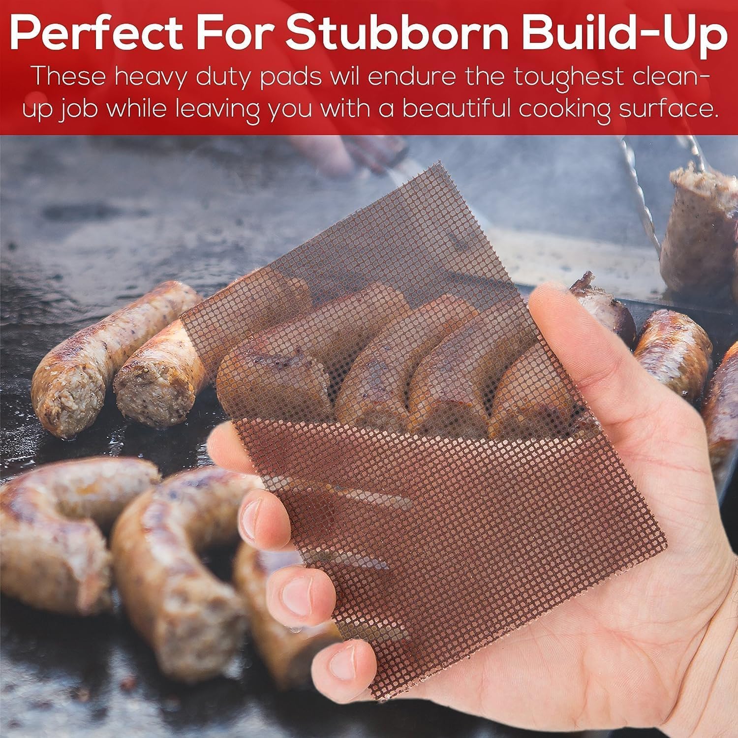 Generic grill screen used on griddle to restore shine safely.
