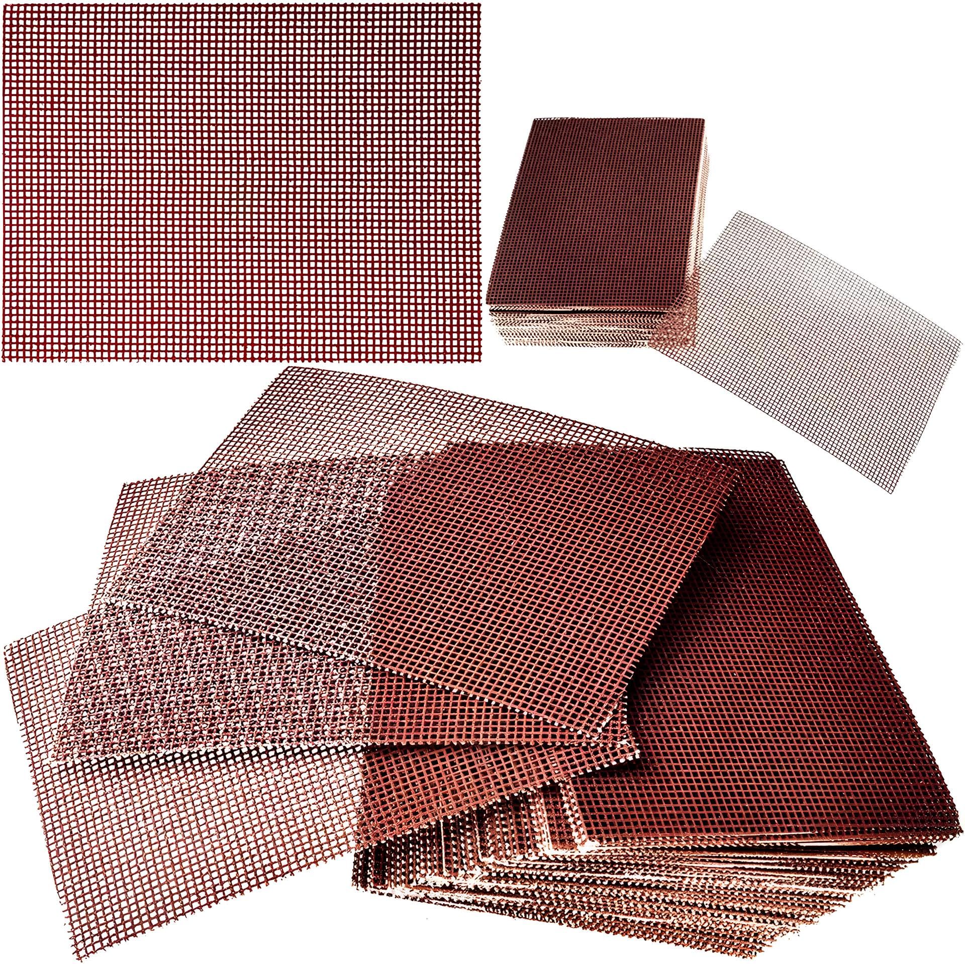 Generic 100-pack grill screen pretreated with aluminum oxide for tough stain removal.